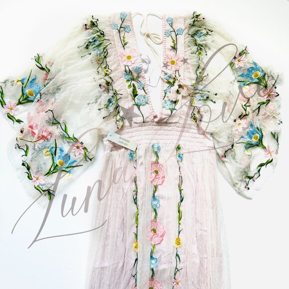 FILLYBOO Angel Maxi Dress In Filigree Nouveau Lavender NWT - Picture 10 of 14